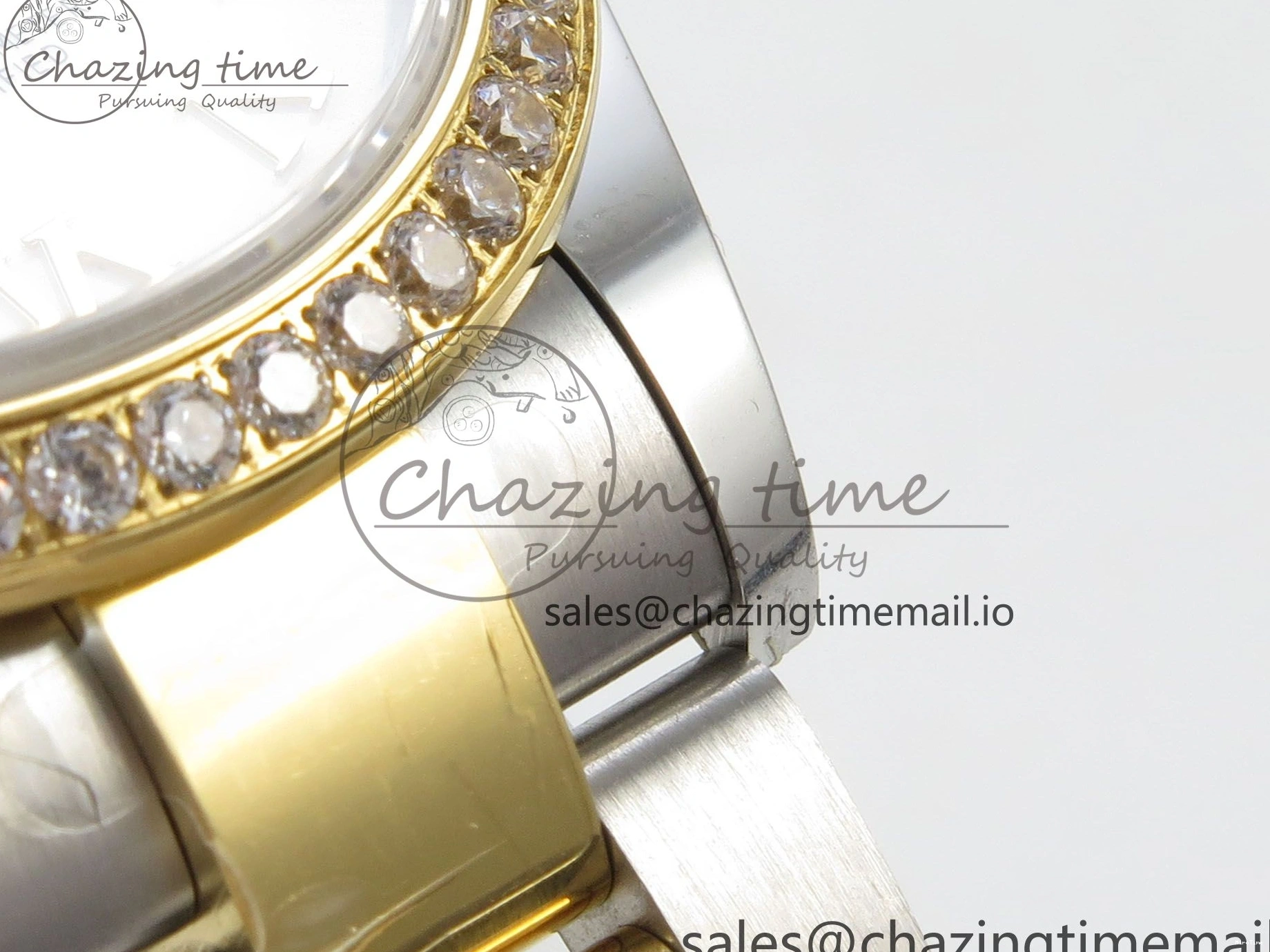MiroTime 0511 DateJust 31 278383RBR THBF 1:1 Best Edition 904L Steel White Roman Dial Diamonds Bezel on SS YG Oyster Bracelet HZ Cal. Minimalist 44